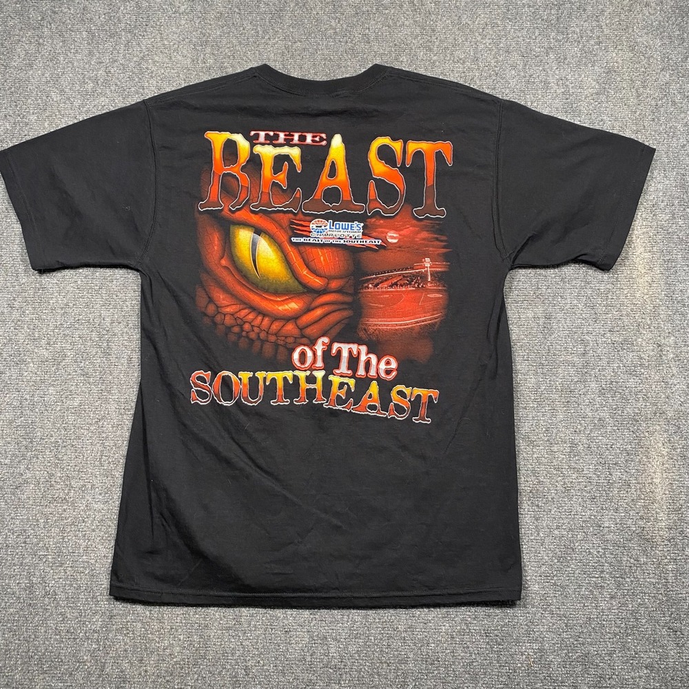 Lowe's Motor Speedway Charlotte Beast of the Southeast Tee Black L Dragon